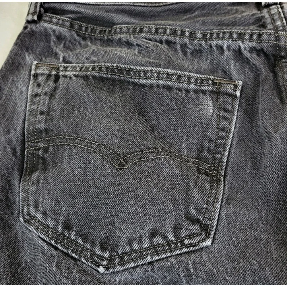 Levis 501 Original Fit Black Faded Denim Jeans‎ Mens 34x29 Button Fly 00501-0660